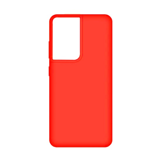 Capa de Silicone para Samsung Galaxy S21 Ultra Vermelho